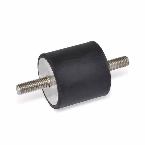GN451.1-25-25-5/16X18-55 Rubber Bumper Stainless, Threaded Studs, J.W. WINCO, Mfr# 451.1-25-25-5/16-55